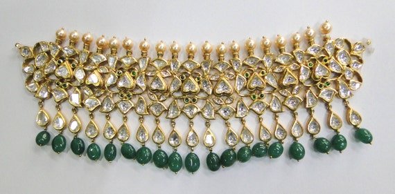 Vintage antique solid 22k Gold jewelry Diamond Po… - image 1