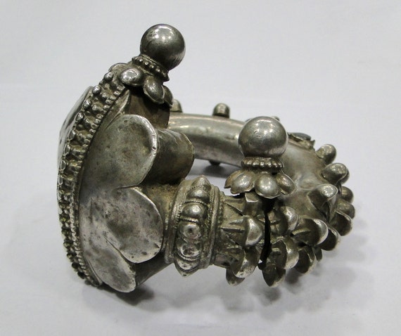 Rare! Vintage antique ethnic tribal old silver hi… - image 3