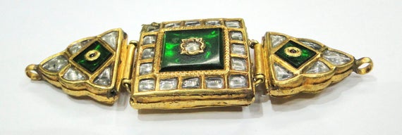 Vintage antique Solid 22K Gold Jewelry Diamond Po… - image 2