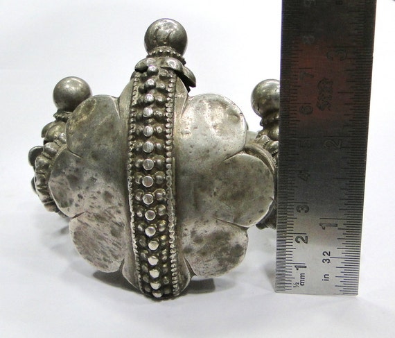 Rare! Vintage antique ethnic tribal old silver hi… - image 5