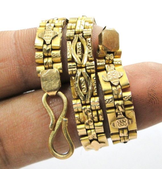 Vintage antique handmade solid 20K Gold jewelry l… - image 4