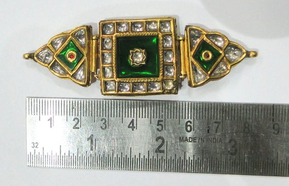 Vintage antique Solid 22K Gold Jewelry Diamond Po… - image 5