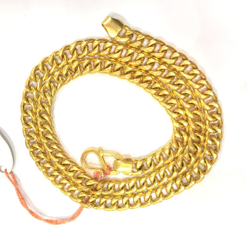 Vintage Handmade Solid 20K Gold Jewelry Flexible Link Chain Etsy