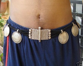 Vintage Antique Tribal Old Silver Belt Belly Chains India