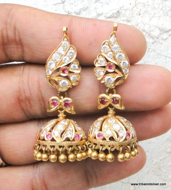 Antique gold earrings online deals