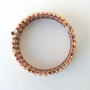 Vintage Antique 20k Gold Diamond Polki Kundan Bracelet Bangle Rajasthan India image 3