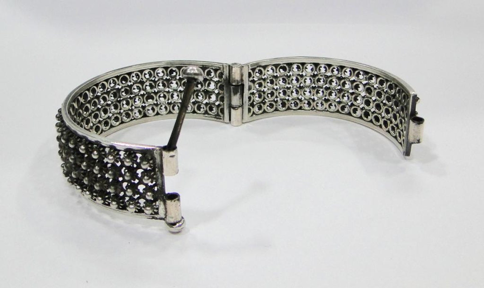 925 Sterling Silver Hinge Bracelet Bangle Rajasthan India BB ECL Etsy