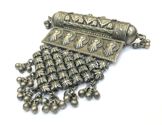 Ethnic Tribal 925 Sterling Silver Pendant Amulet … - image 3