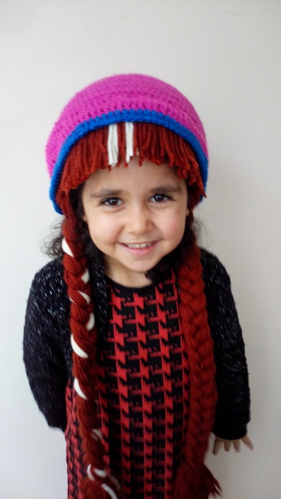 frozen hat with hair