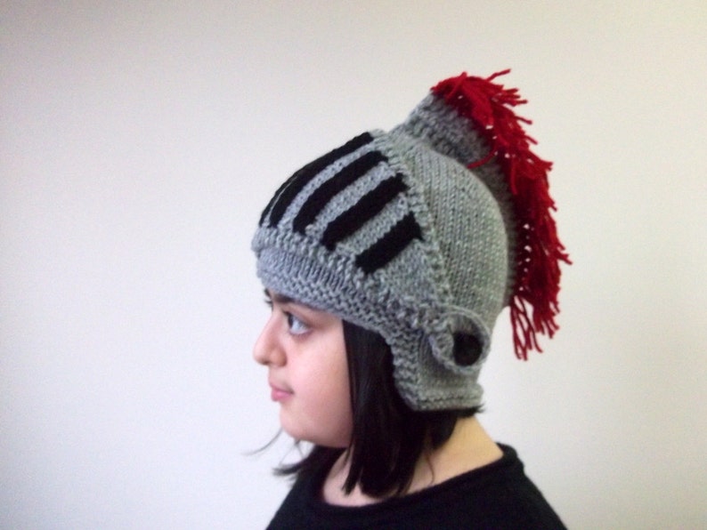 KNIT Sir Knight HelmetKnight Helmet Beanie Gladiator Trojan Etsy