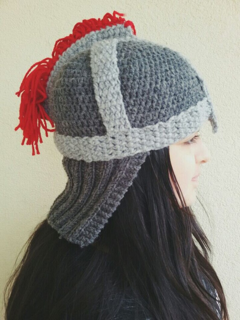 Crochet Knight HatKnight Helmet Beanie Gladiator Trojan Etsy