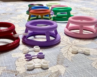 Docena de clips conectores para anillos de incubación - medianos