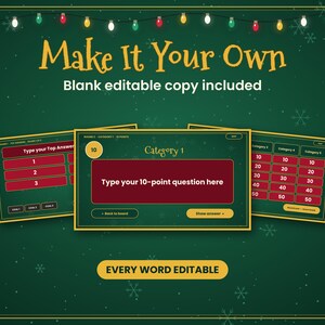 Christmas PowerPoint Game Show, Jingle Showdown, Editable Holiday Trivia for 2-4 Teams, Google Slides Version, Office Party & Family Night image 5