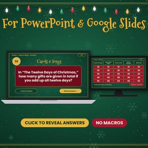 Christmas PowerPoint Game Show, Jingle Showdown, Editable Holiday Trivia for 2-4 Teams, Google Slides Version, Office Party & Family Night image 6