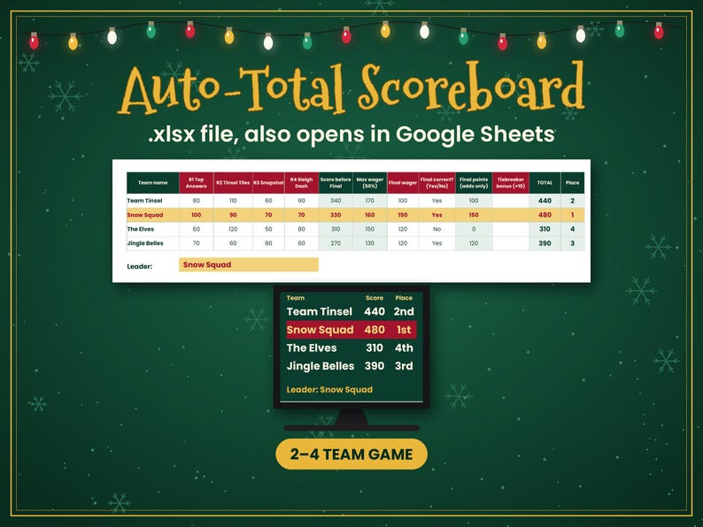 Christmas PowerPoint Game Show, Jingle Showdown, Editable Holiday Trivia for 2-4 Teams, Google Slides Version, Office Party & Family Night image 4