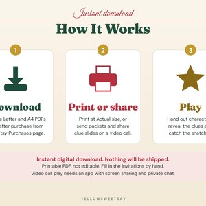 Jeu d'enquête policière pour 4 à 20 joueurs, idéal pour une soirée de Noël d'entreprise virtuelle ou en présentiel. Activité de team building, à imprimer. image 5