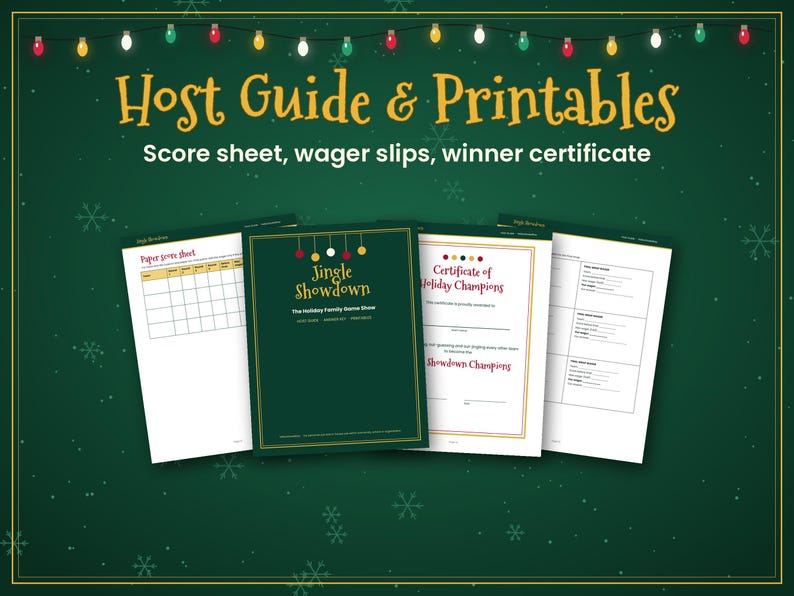 Christmas PowerPoint Game Show, Jingle Showdown, Editable Holiday Trivia for 2-4 Teams, Google Slides Version, Office Party & Family Night image 7