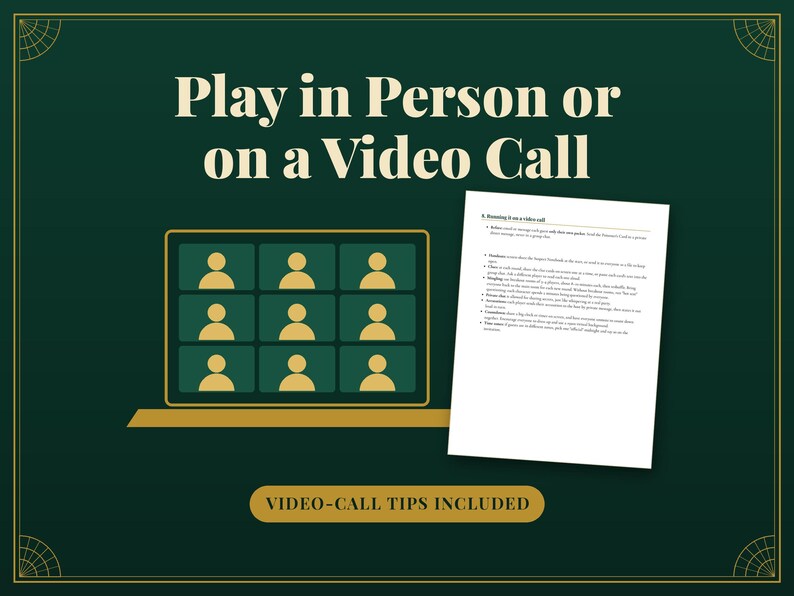 Juego de misterio de asesinato de los años 20, misterio clandestino de Nochevieja para 6-16 jugadores, kit imprimible para el anfitrión y reglas para videollamada, descarga instantánea. imagen 6