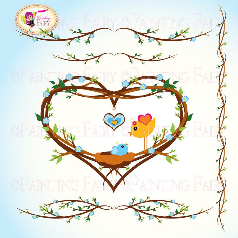 Download Clipart Buy 2 get 1 Free Cute Lovely Mom and Baby Bird | Etsy