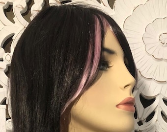 Re-Kan Anime Cosplay Wig * Long, soft wig with black on top, and pink underneath.