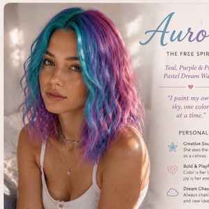 Aurora Unicorn Cosplay Wig * Pastel Rainbow Wavy Wig