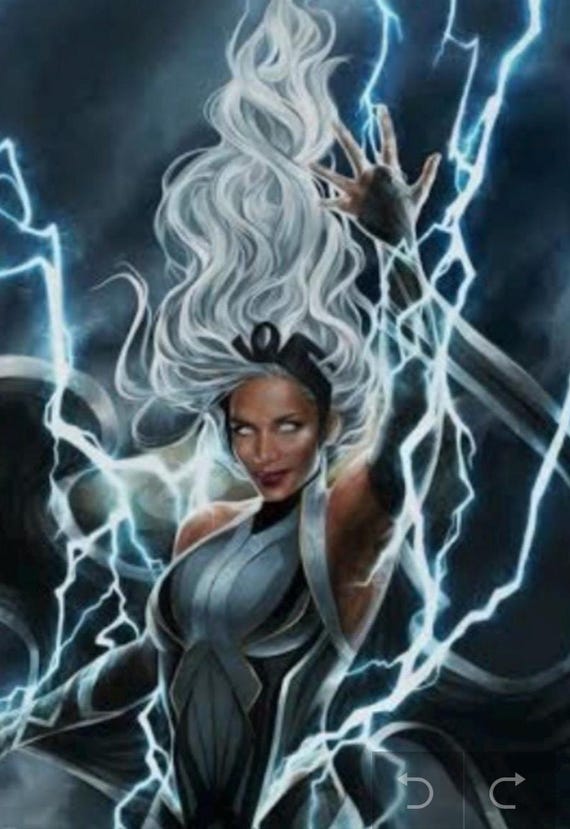 STORM COSPLAY WIG * Long white wig, with center part, so soft  *Ready to Ship*