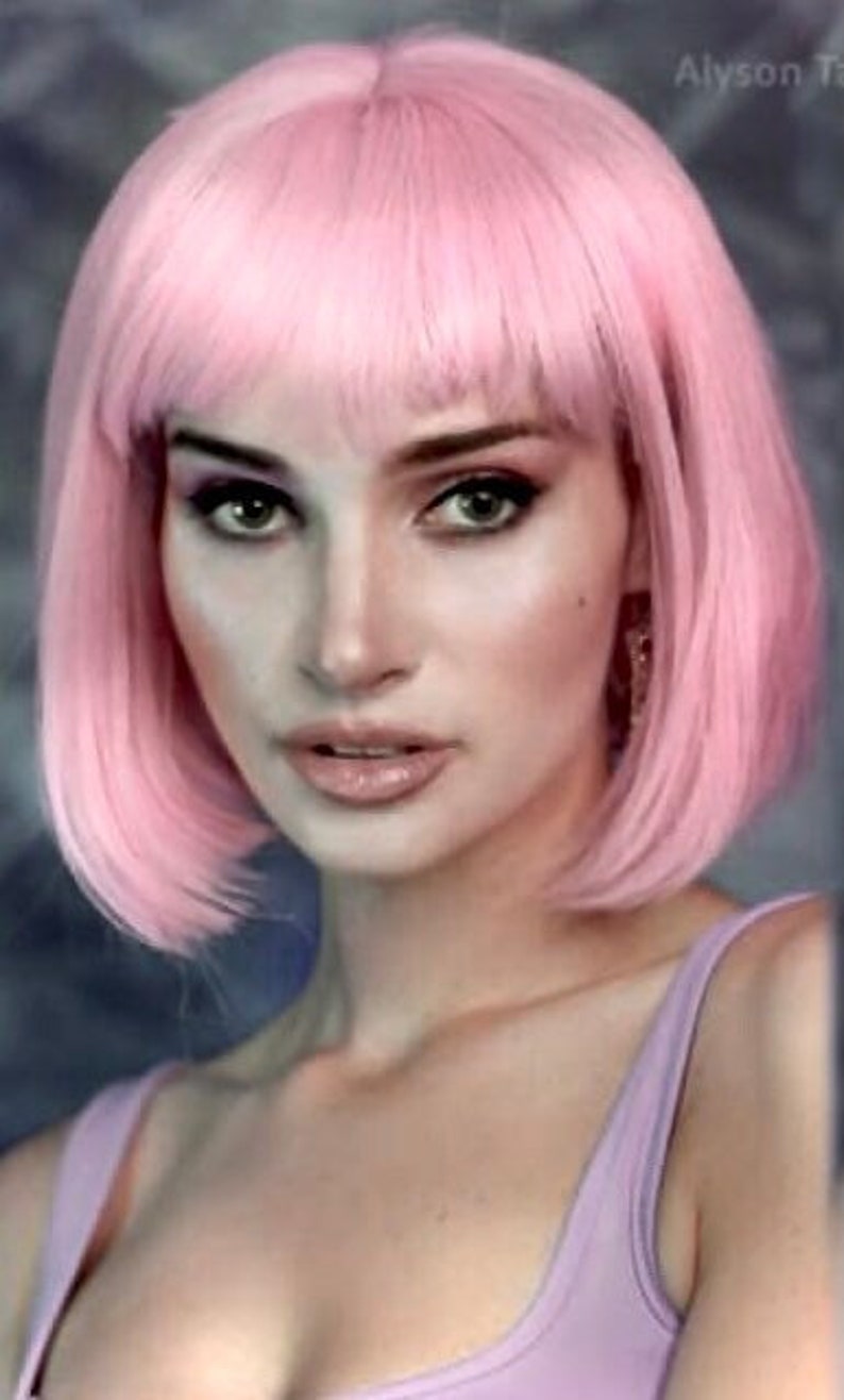 ALLI WIG as in closer Short Pink Cosplay Wig - Etsy