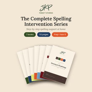 Spelling Intervention Bundle | Parent Tutoring Guide, Placement Test & 5 Levels | Phonics to Morphology | Homeschool Printable PDF
