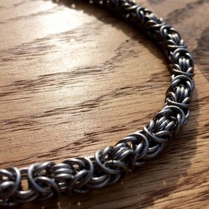 Byzantine Chainmaille Necklace, Stainless Steel image 2