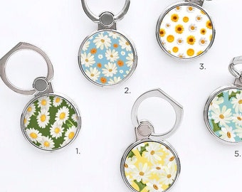 iPhone Ring Stand Daisies Floral Ring Stand Samsung S8 Ring Holder iPhone Ring Case Personalized Ring Grip iPhone Ring Case Finger Ring 31.