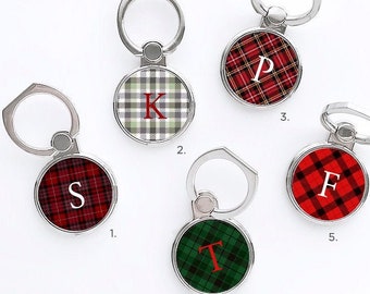 iPhone Ring Stand Christmas Plaid Phone Ring Stand Ring iPhone Ring Case Personalized Ring Grip iPhone Ring Case Monogram Finger Ring 17.