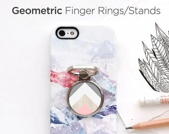 iPhone Ring Stand Geometric Ring Stand Samsung S8 Ring Holder iPhone Ring Case Personalized Ring Grip iPhone Ring Case Finger Ring 4.
