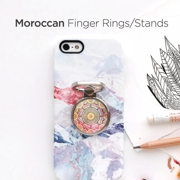 iPhone Ring Stand Moroccan Ring Stand Samsung S8 Ring Holder iPhone Ring Case Personalized Ring Grip iPhone Ring Case Finger Ring 6.