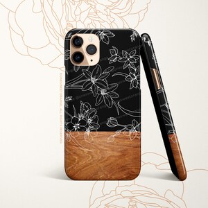 Funda para iPhone 16 Funda para iPhone 15 Funda para iPhone 14 Funda para iPhone 12 Funda con diseño floral de madera Funda para iPhone 11 Pro Funda para iPhone 11 Pro Max Funda para iPhone XS Max T62 imagen 3