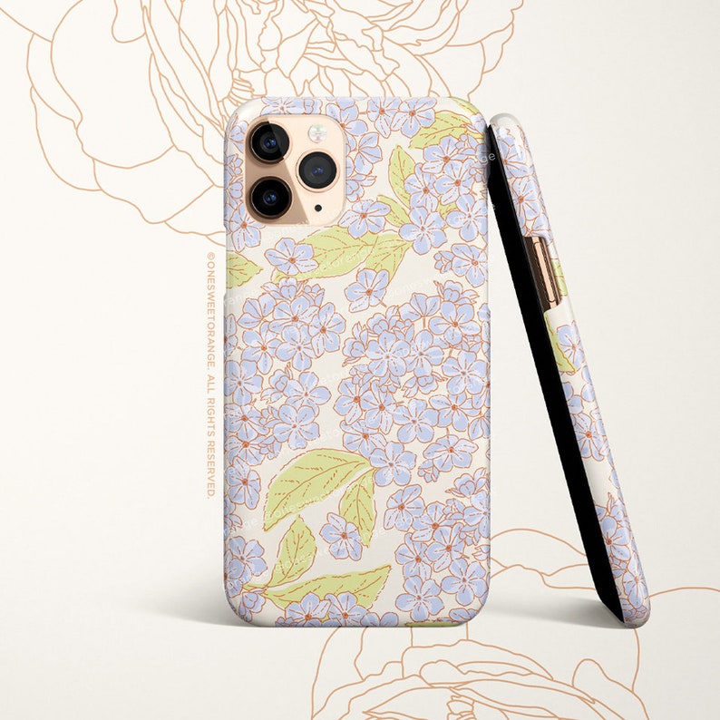 iPhone 15 iPhone 14 Case iPhone 12 Case Hydrangea iPhone 11 Pro Case iPhone 11 Pro Max Case iPhone XS Case iPhone XS Max Case T101 immagine 1