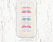 Samsung Galaxy S3 caso Pastel Rosa Azteca bigote