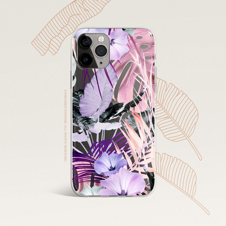 iPhone 15 Case iPhone 14 Case iPhone 13 Case iPhone 12 Case Tropical iPhone 11 Pro Case Clear Rubber iPhone 11 Pro Max Case 222 image 4