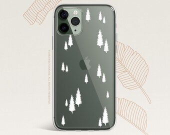 iPhone 15 Case iPhone 14 Case iPhone 13 Case iPhone 12 Case Pine Tree iPhone 11 Pro Case Clear Rubber iPhone 11 Pro Max     U102