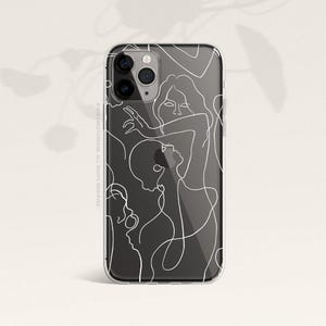 iPhone 16 Case iPhone 15 Case iPhone 14 Case iPhone 13 Case iPhone 12 Case Line Art iPhone 11 Pro Case Clear Rubber Case U459