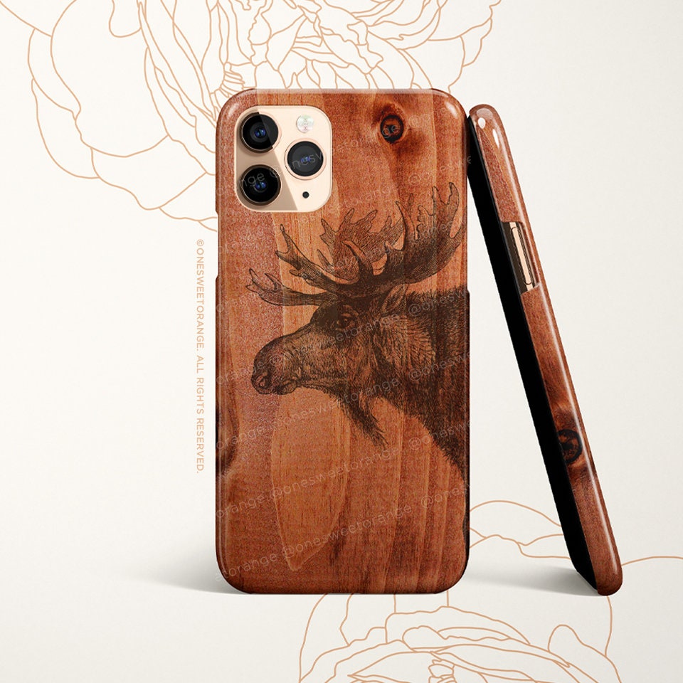 IPhone 16 Case iPhone 15 iPhone 14 Case iPhone 12 Case Wood Moose