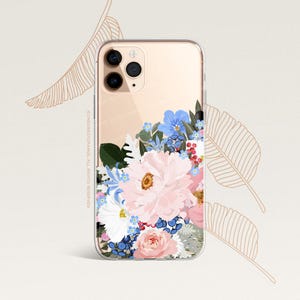 Funda para iPhone 16 Funda para iPhone 15 Funda para iPhone 14 Funda para iPhone 13 Funda para iPhone 12 Floral Funda para iPhone 11 Pro Funda de goma transparente U399