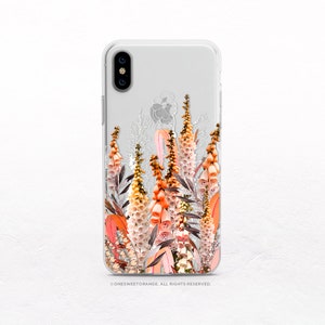 iPhone 15 Case iPhone 14 Case iPhone 13 Case iPhone 12 Case Foxgloves iPhone 11 Pro Case Clear Rubber iPhone 11 Pro Max Case U268 image 5