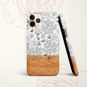 iPhone 16 Case iPhone 15 iPhone 14 Case iPhone 12 Case Wood Floral iPhone 11 Pro Case iPhone 11 Pro Max Case  iPhone XS Max Case R51