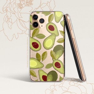 iPhone 16 Case iPhone 15 Case iPhone 14 Case iPhone 13 Case iPhone 12 Case Avocado iPhone 11 Pro Case Clear Rubber Case U468
