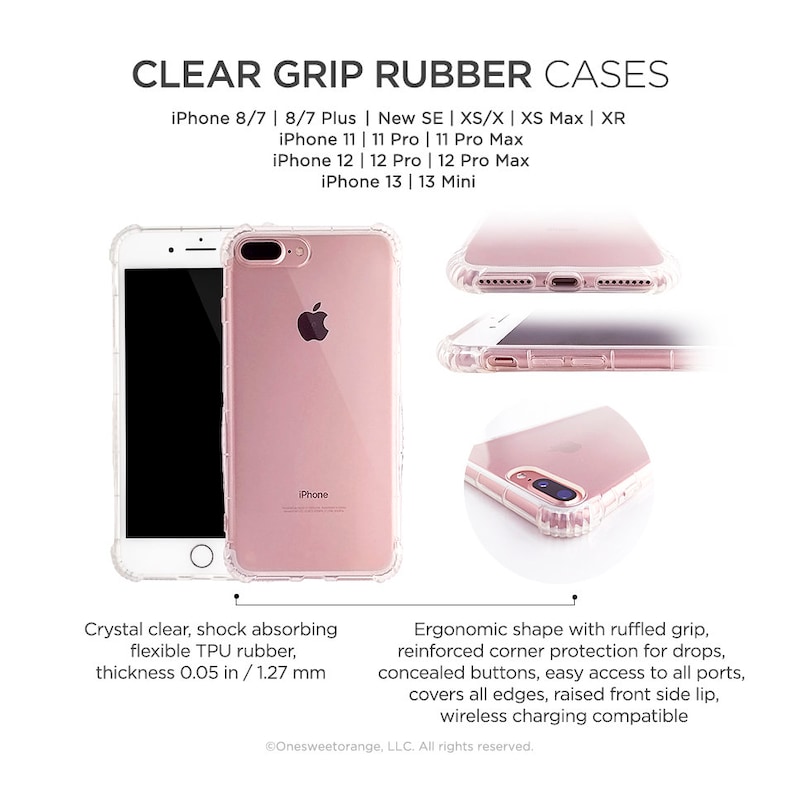 iPhone 15 Case iPhone 14 Case iPhone 13 Case iPhone 12 Case Peony iPhone 11 Pro Case Clear Rubber iPhone 11 Pro Max Case U373 image 7
