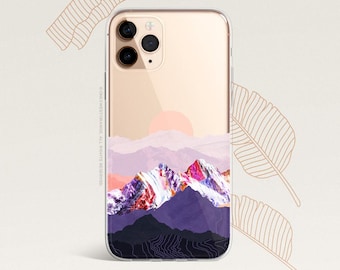 iPhone 16 Case iPhone 15 Case iPhone 14 Case iPhone 13 Case iPhone 12 Case Mountain iPhone 11 Pro Case Clear Rubber Case U298
