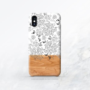 iPhone 15 iPhone 14 Case iPhone 12 Case Wood Floral iPhone 11 Pro Case iPhone 11 Pro Max Case iPhone XS Case iPhone XS Max Case  R51