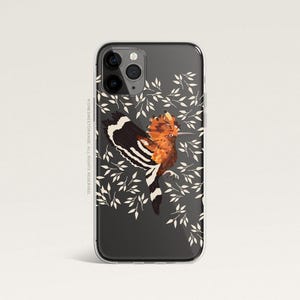 iPhone 16 Case iPhone 15 Case iPhone 14 Case iPhone 13 Case iPhone 12 Case Hoopoe Bird iPhone 11 Pro Case Clear Rubber Case U464