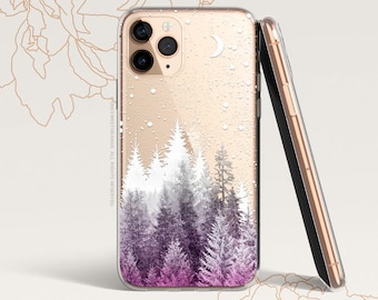 iPhone 15 Case iPhone 14 Case iPhone 13 Case iPhone 12 Case Winter Forest iPhone 11 Pro Case Clear Rubber iPhone 11 Pro Max     522