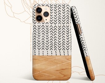 iPhone 16 Case iPhone 15 iPhone 14 Case iPhone 12 Case Faux Wood Geometric iPhone 11 Pro Case iPhone 11 Pro Max Case  iPhone XS Max F72